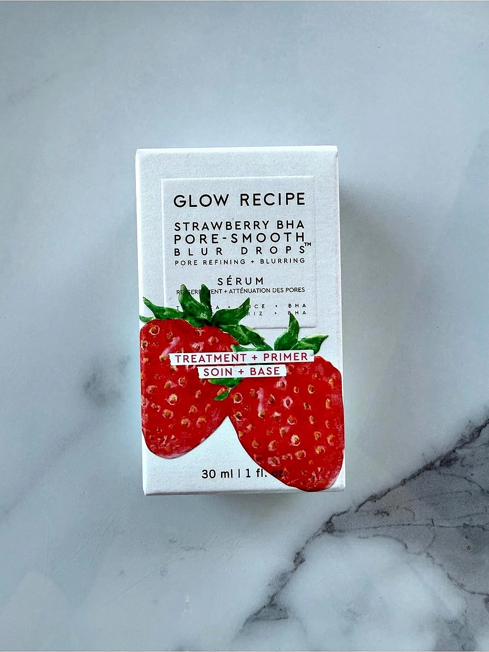 Glow Recipe Strawberry BHA Pore-Smooth Blur Drops Serum Treatment + Primer i